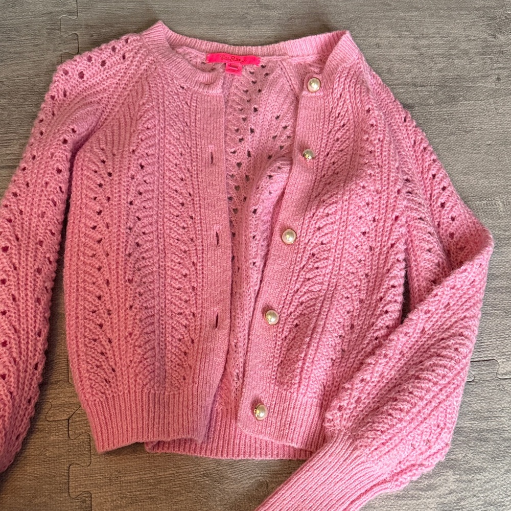Lilly Pulitzer Pink Knit Cardigan